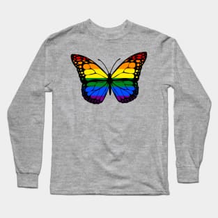 Rainbow Butterfly Long Sleeve T-Shirt